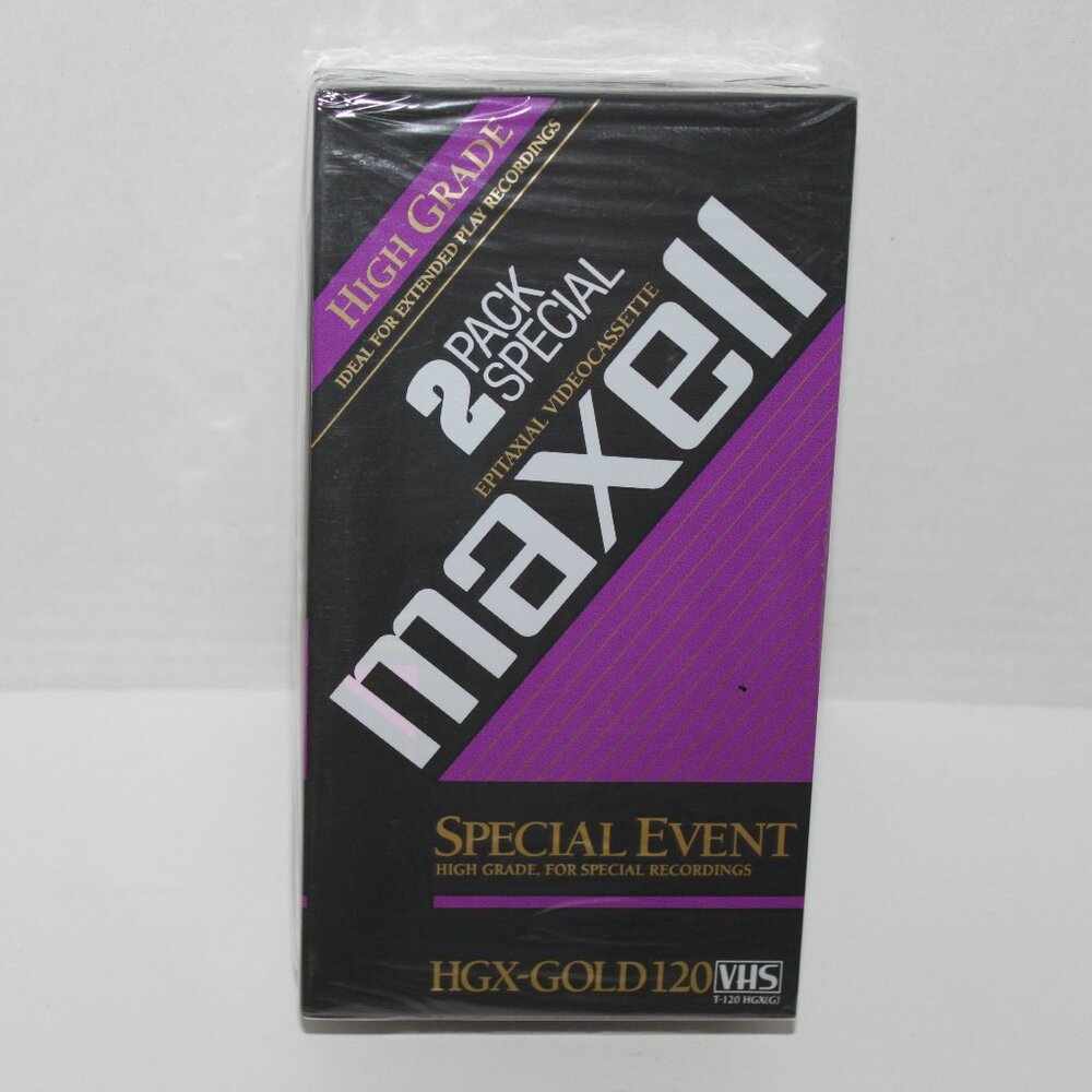 NEW Maxell Blank Videocassette Tapes HGX-Gold120